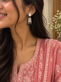 Geometric Mirror Drops, earrings, photograph 1