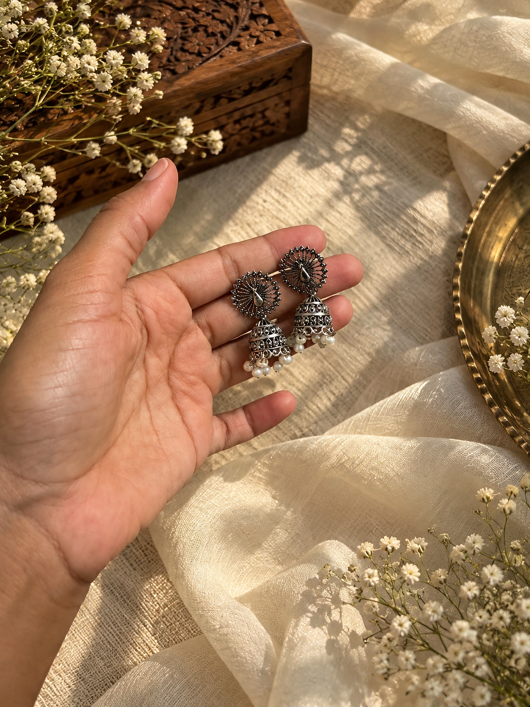 Peacock Dome Jhumkas, earrings